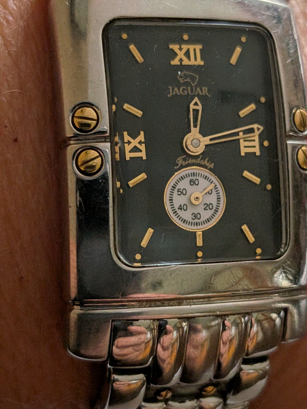 Jaguar Two-Tone Women's Stainless Steel Watch with Black Dial